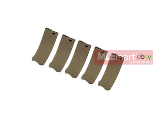 MLEmart.com - Modify XTC 190 Rds Magazine for AR AEG Series ( 5 Pcs / TAN ) - 65101558