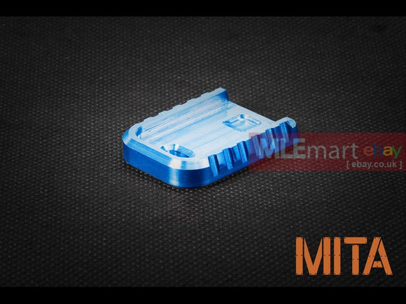 MLEmart.com - MITA Marui glock CNC aluminum mag base-Blue-thin - MITA-P095-BL