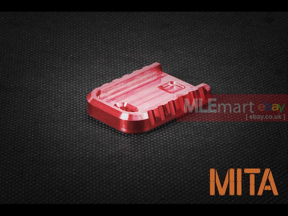 MLEmart.com - MITA Marui glock CNC aluminum mag base-Red-thin - MITA-P095-RD