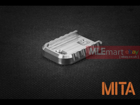 MLEmart.com - MITA Marui glock CNC aluminum mag base-Silver-thin - MITA-P095-SV