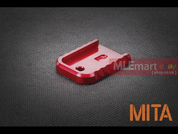 MLEmart.com - MITA Umarex/VFC glock CNC aluminum mag base-Red - MITA-P097-RD