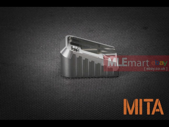 MLEmart.com - MITA Marui glock CNC aluminum mag base-Silver-middle - MITA-P098-SV