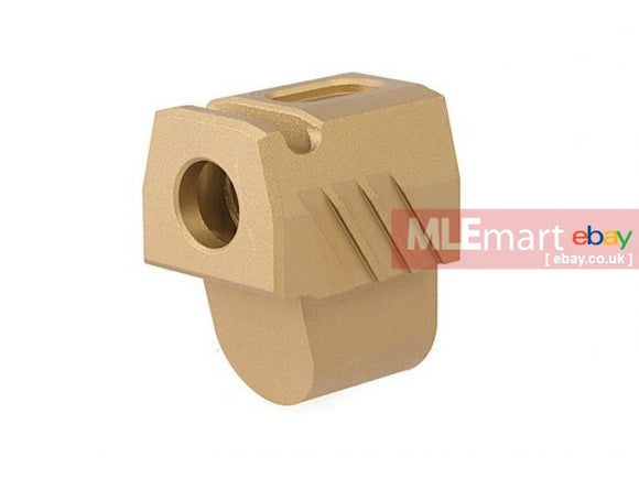 MLEmart.com - Pro-Arms Aluminum CNC PMM Compensator for SIG AIR P320 M17 / M18 GBB - FDE (14mm CCW)