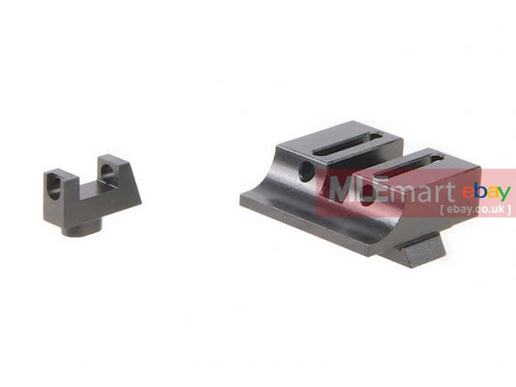 MLEmart.com - Pro-Amrs CNC Fiber Optic Steel Sight for Umarex / VFC G17 Gen 3, G17 Gen 4, G19 Gen 3