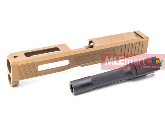 MLEmart.com - Pro-Arms / Old Driver S Style Steel Slide w/ Outer Barrel for UMAREX / VFC Glock 19X / Glock 45 GBBP ( DE ) ( Limited Edition )