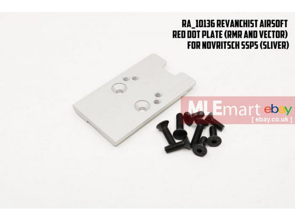 MLEmart.com - Revanchist Red Dot Sight Plate For Novritsch SSP5 GBBP ( RMR & Vector Type ) Silver