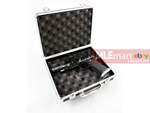 Saph Aluminium Pistol Case Size:(285 x 230 x 75)mm (Black & Silver) - MLEmart.com