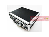 Saph Aluminium Pistol Case with Lock Size:(278 x 235 x 100)mm (Black & Silver) - MLEmart.com