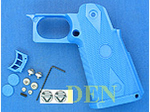 Shooters Design Real Pistol Grip For Marui Hi Capa 5.1 Government (Blue) - MLEmart.com