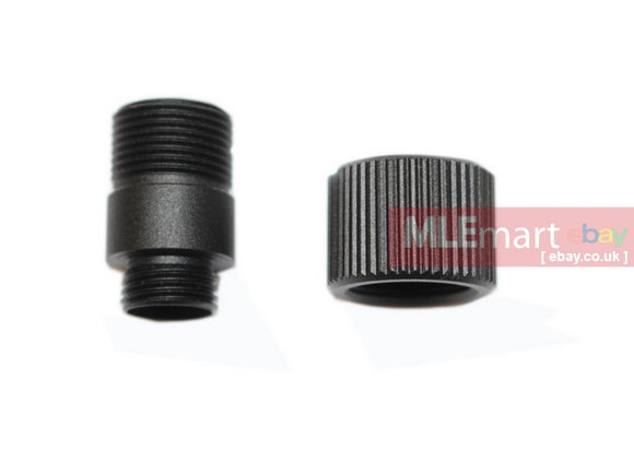 SLONG Aluminum Muzzle Adapter W/Thread Protector for WE GBB (Type X-BK  )+11 to -14mm) - MLEmart.com