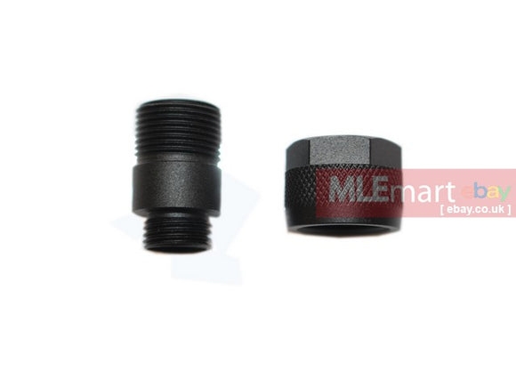 SLONG Aluminum Muzzle Adapter W/Thread Protector for WE GBB (Type B-BK )+11 to -14mm) - MLEmart.com