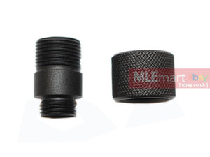 SLONG Aluminum Muzzle Adapter W/Thread Protector for WE GBB (Type C-BK  )+11 to -14mm) - MLEmart.com