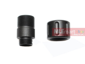 SLONG Aluminum Muzzle Adapter W/Thread Protector for WE GBB (Type E-BK )+11 to -14mm) - MLEmart.com