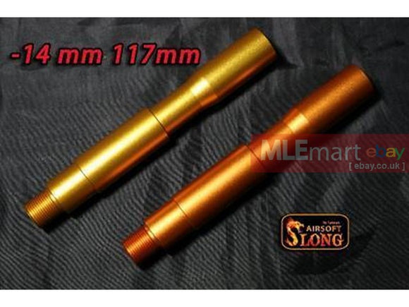 SLONG Aluminum extension M4 front outer barrel (117mm-Orange Copper) - MLEmart.com