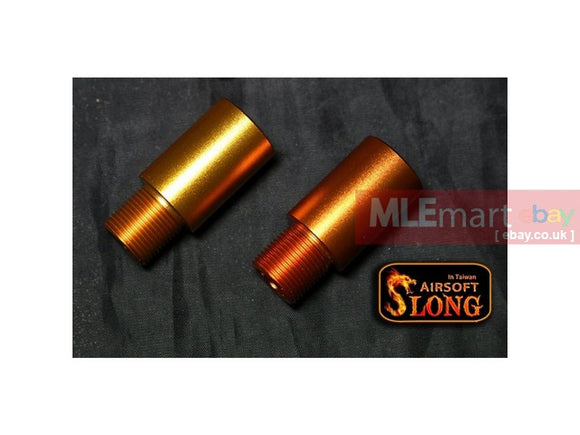 SLONG Aluminum extension 14mm cw to 14mm ccw outer barrel (26mm-Orange Copper) - MLEmart.com