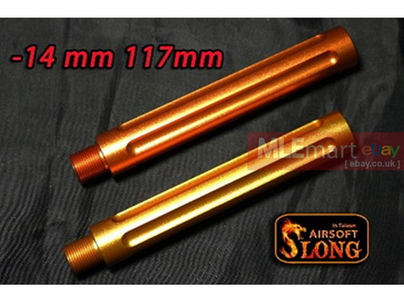 SLONG Aluminum extension M4 outer barrel Type C (117mm-Golden) - MLEmart.com