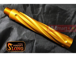 SLONG Aluminum extension M4 outer barrel Type D (117mm-Gold) - MLEmart.com