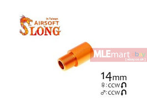 SLONG Silencer Adaptor for 14mm+ > 14mm- (Orange Copper) - MLEmart.com