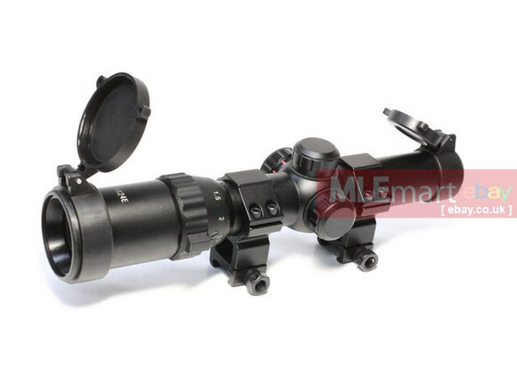 UFC 1-4x24E Red / Green / Blue Reticle BK - MLEmart.com