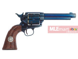 Umarex SAA .45 Co2 (GK Custom 6mm Version) Metal Revolver (Blue / Brown) - Cowboy Police Version (by WinGun) - MLEmart.com