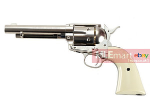 Umarex SAA .45 Co2 (GK Custom 6mm Version) Metal Revolver (Nickel Pearl) (by WinGun) - MLEmart.com