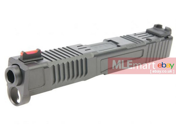 MLEmart.com - VFC CNC Aluminum FI MK1 Slide Kit for Umarex/VFC G19x/G45/G19Gen4 (Fowler Industries Licensed) BK Barrel