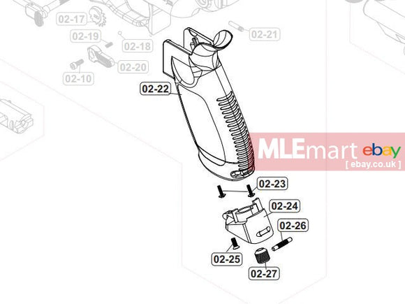 VFC / SIG AIR MCX VIRTUS AEG Motor Grip Assembly ( 02-22 - 02-27 ) ( Black ) - MLEmart.com