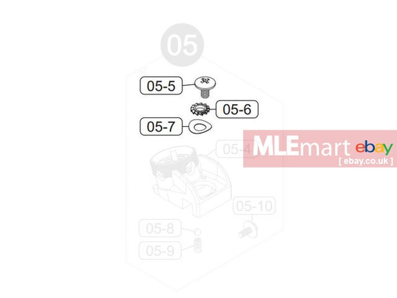 VFC MP5 GBB Rear Sight Fixing Screw Set ( 05-5 / 05-6 / 05-7 ) - MLEmart.com