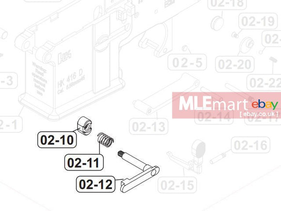 VFC HK416 / M27 IAR AEG Magazine Catch Assembly - MLEmart.com