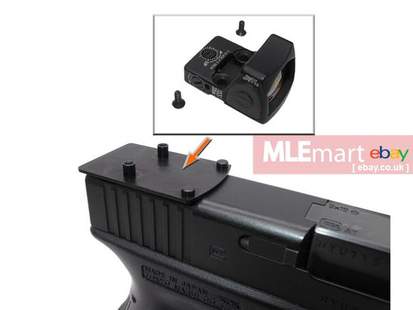 MLEmart.com - Wii Tech Glock 17 Gen4, 17, 19, 34 (T.Marui, WE) CNC Aluminium RMR Slim Mount