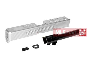 5KU CNC Slide and Barrel Kit Type 3 for Marui G17 GBB (Silver) - MLEmart.com