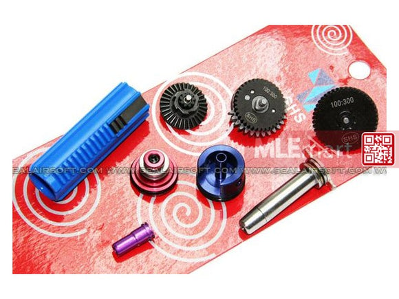 SHS AK Super High Speed 100:300 Gear Tune-Up Set with 3 Steel Teeth Piston (Blue) - MLEmart.com