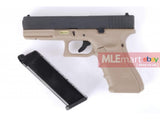 WE G17 Gen4 Rail Metal Silde GBB Pistol (BK & DE) - MLEmart.com