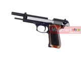 WE Metal M92F GBB Pistol w/Long barrel (2-tone slide & Ext Grip) - MLEmart.com