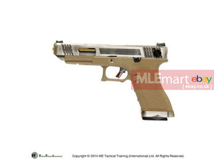 WE G35 GBB Pistol (Sliver Slide, Tan Frame, Gold Barrel) - MLEmart.com