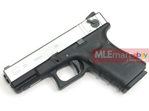 WE Metal Slide G23 Gen 4 GBB Pistol Full Auto Ver. (Silver) - MLEmart.com