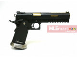 WE HI-CAPA 6 Inch IREX GBB Pistol (Black , Gold Barrel, No Marking Slide) - MLEmart.com