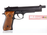 WE M92 Long Version with Brown Grip (Black) no marking - MLEmart.com