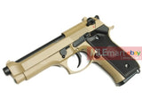 WE M92 Full Metal GBB Pistol - TAN - MLEmart.com