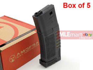 Ares Amoeba Polymer 140 rds Magazines for M4/M16 AEG - Black (5 pcs / Box) - MLEmart.com