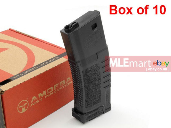 Ares Amoeba S Class Sport-line ABS 140 rds Magazines for M4/M16 AEG - Black (10 pcs / Box) - MLEmart.com