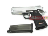 WE Baby Hi-Capa 3.8 Type 10 Full Metal GBB Pistol - Sliver - MLEmart.com