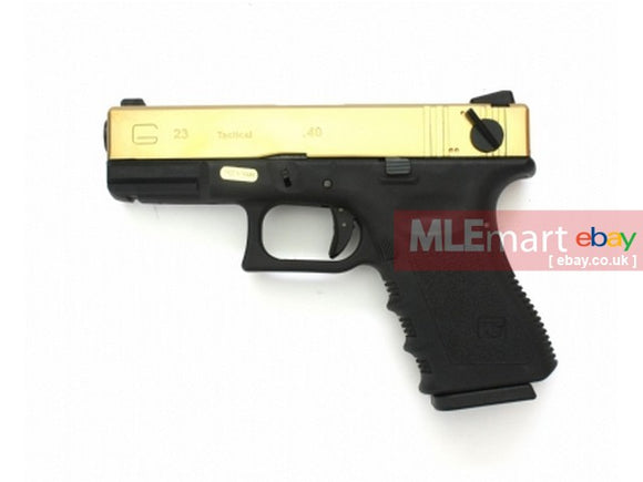 WE Metal Slide G23 GBB Pistol Full Auto Ver. (Gold) - MLEmart.com