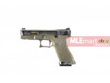 WE G18C GBB Pistol (Silver Slide,Tan Frame,Gold Barrel) - MLEmart.com