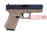 WE Metal Slide G23C Fully/Semi Auto GBB Pistol -Dark Earth - MLEmart.com