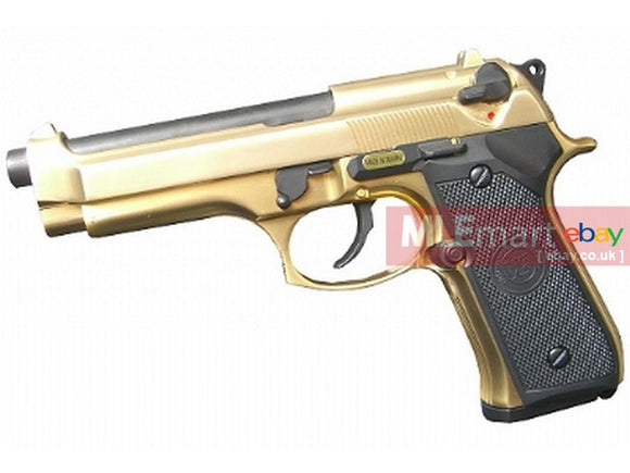 WE M92 Full Metal GBB Pistol GOLD - MLEmart.com