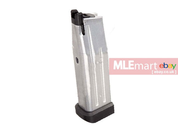 MLEmart.com - ProWin 140mm 31rd Magazine for Marui Hi-Capa 5.1 (Silver / IPSC Type)