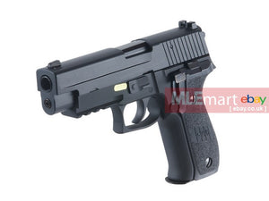 WE Full Metal Tactical F226 E2 Rail Gas Blow Back Pistol (Black) - MLEmart.com