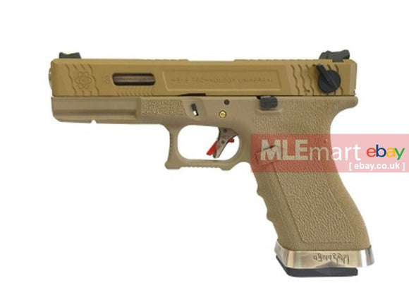 WE G18C GBB Pistol (Tan Slide, Tan Frame, Silver Barrel) - MLEmart.com