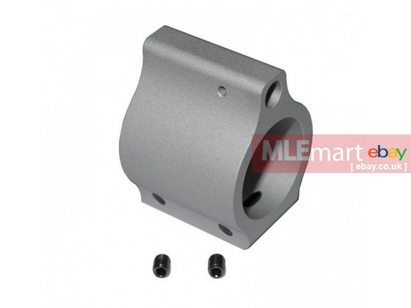 Wii Tech M4 (T.Marui) CNC Aluminium Low Profile Gas Block style 2 (Silver colour) - MLEmart.com